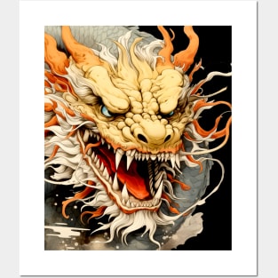 Chinese Dragon: Chinese New Year, Year of the Dragon on a dark (Knocked Out) background Posters and Art